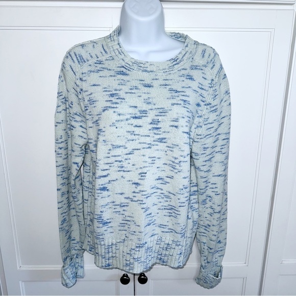 J. Crew Speckled Blue Pullover Sweater Size Small Preppy - Picture 2 of 11